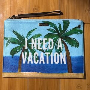 Kate Spade NWOT “I need a vacation” bag